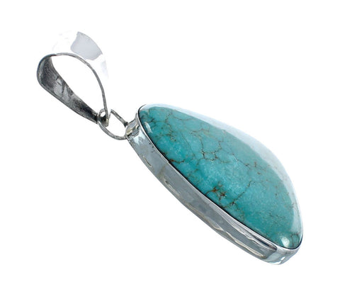 Native American Navajo Sterling Silver And Turquoise Pendant AX129312